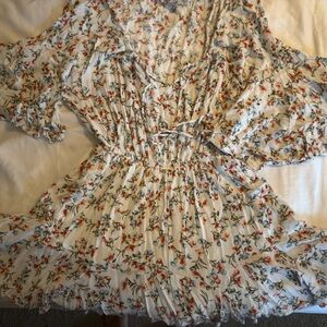 White Birch Floral Romper